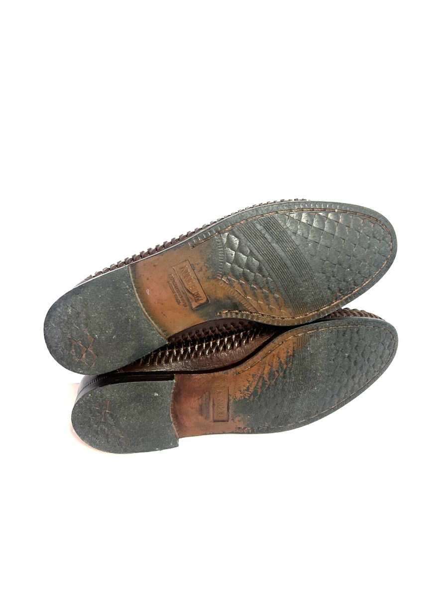 Nunn Bush Brown Leather Kiltie Loafers Slip On Shoes Men  display picture 3