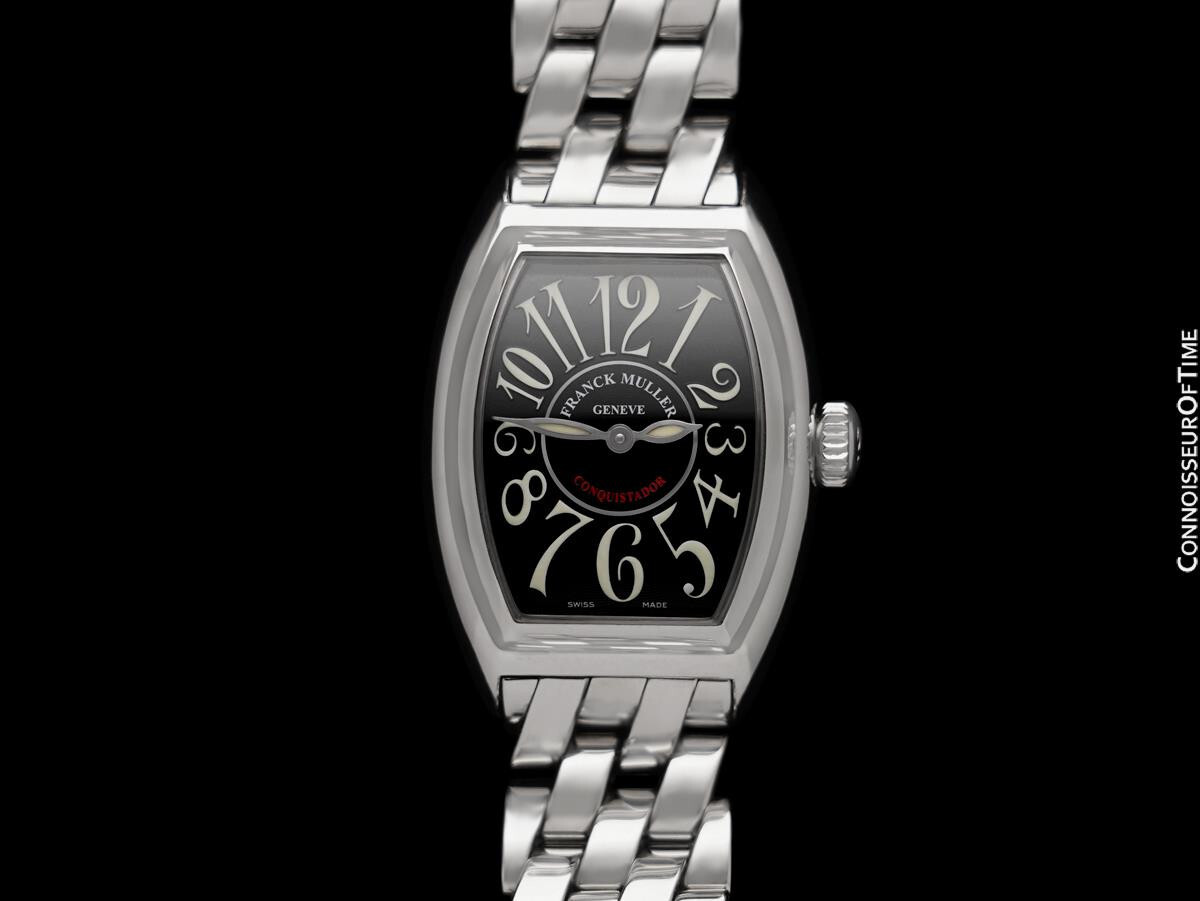 FRANCK MULLER CONQUISTADOR 8005 L QZ Ladies SS Steel Watch Mint