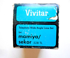 Vivitar Telephoto/Wide Angle Lens Set for Mamiya/Sekor 528TL