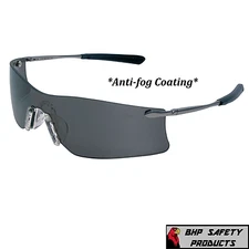 MCR CREWS RUBICON SAFETY GLASSES T4112AF GRAY ANTI-FOG LENS SUNGLASSES (1 PAIR)