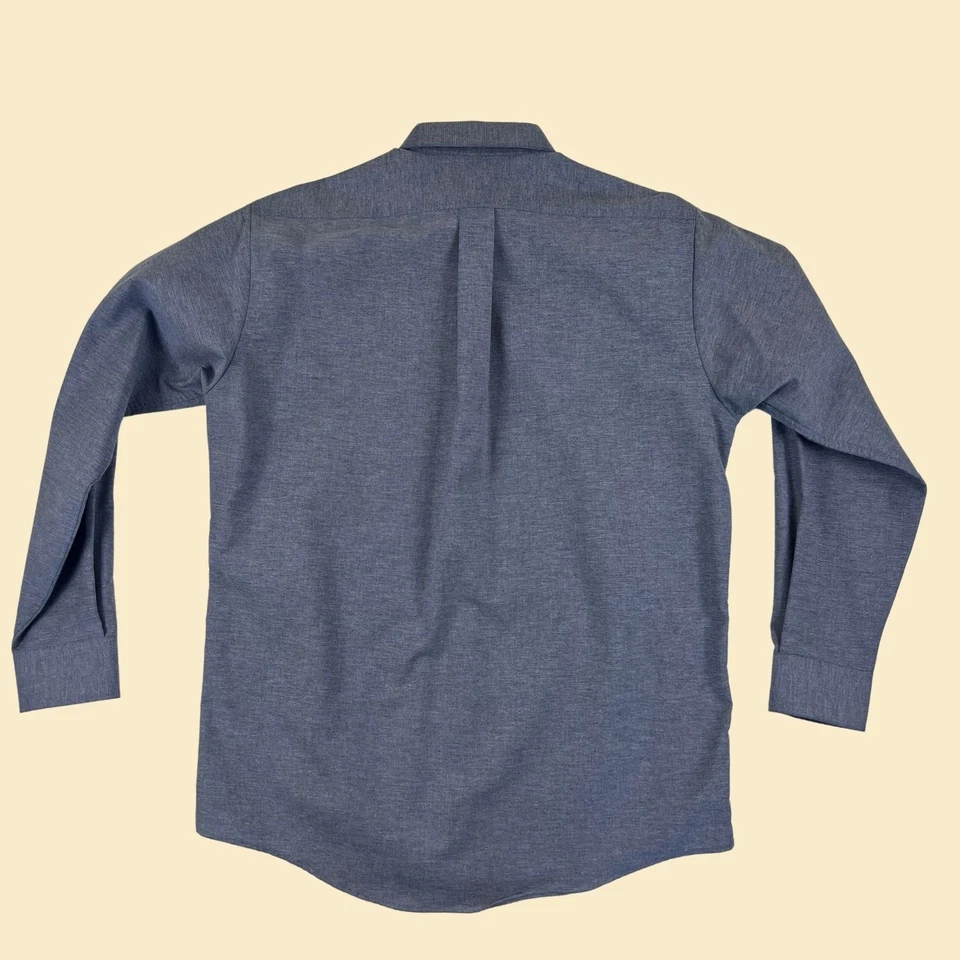 Camisa de vestir azul años 80 para hombre de Arrow, vintage años 80 azul manga larga abotonada Foto 2 de 4