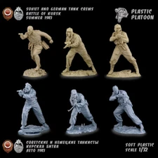 Plastic Platoon Soviet & German Tank Crew Battle Of Kursk Summer 1943 Scale 1/32