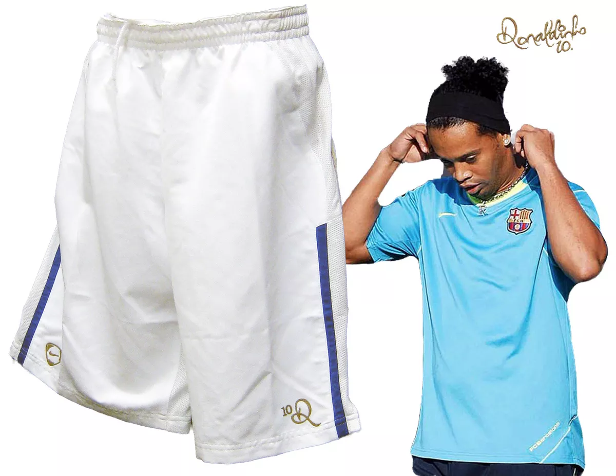 New NIKE Ronaldinho 10R Football Training Shorts White Boys Girls