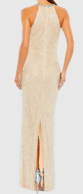 Rs様 Mac Duggal (027) 93742 Beaded Sleeveless High Neck Column Gown sz