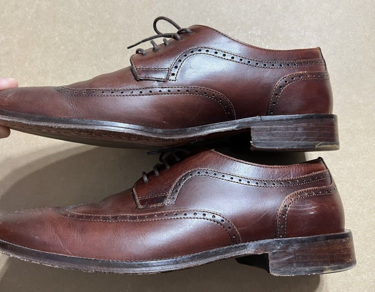 Johnston & Murphy Wingtip Leather Oxford Shoes Size 8M Brown Tie Men\'s 20-3152 Johnston & Murphy Murphy Upton Nubuck Leather Wingtip  main image 4