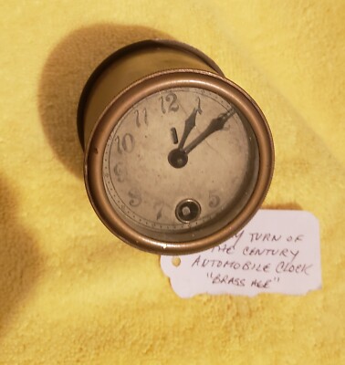 BRASS CAR CLOCK / WATCH AUTOMOTIVE PACKARD, CADILLAC, FORD, ROLLS ROYCE, RAT ROD