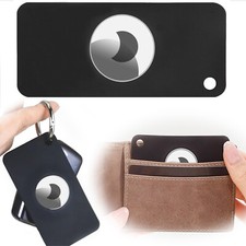 AirTag Accessory Hidden AirTag Wallet Holder Card Insert with Keychain Hole