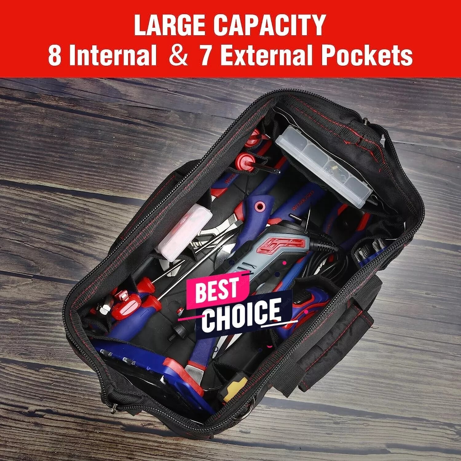 Bolsa De Herramientas Para Electricista Bolso Almacenamiento Resistente Desgaste
