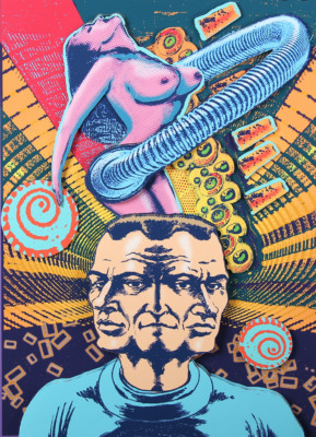 3D Michael Wittmann Equilibrium Space Comic SIGNED Fantasy Dimensional Art Print