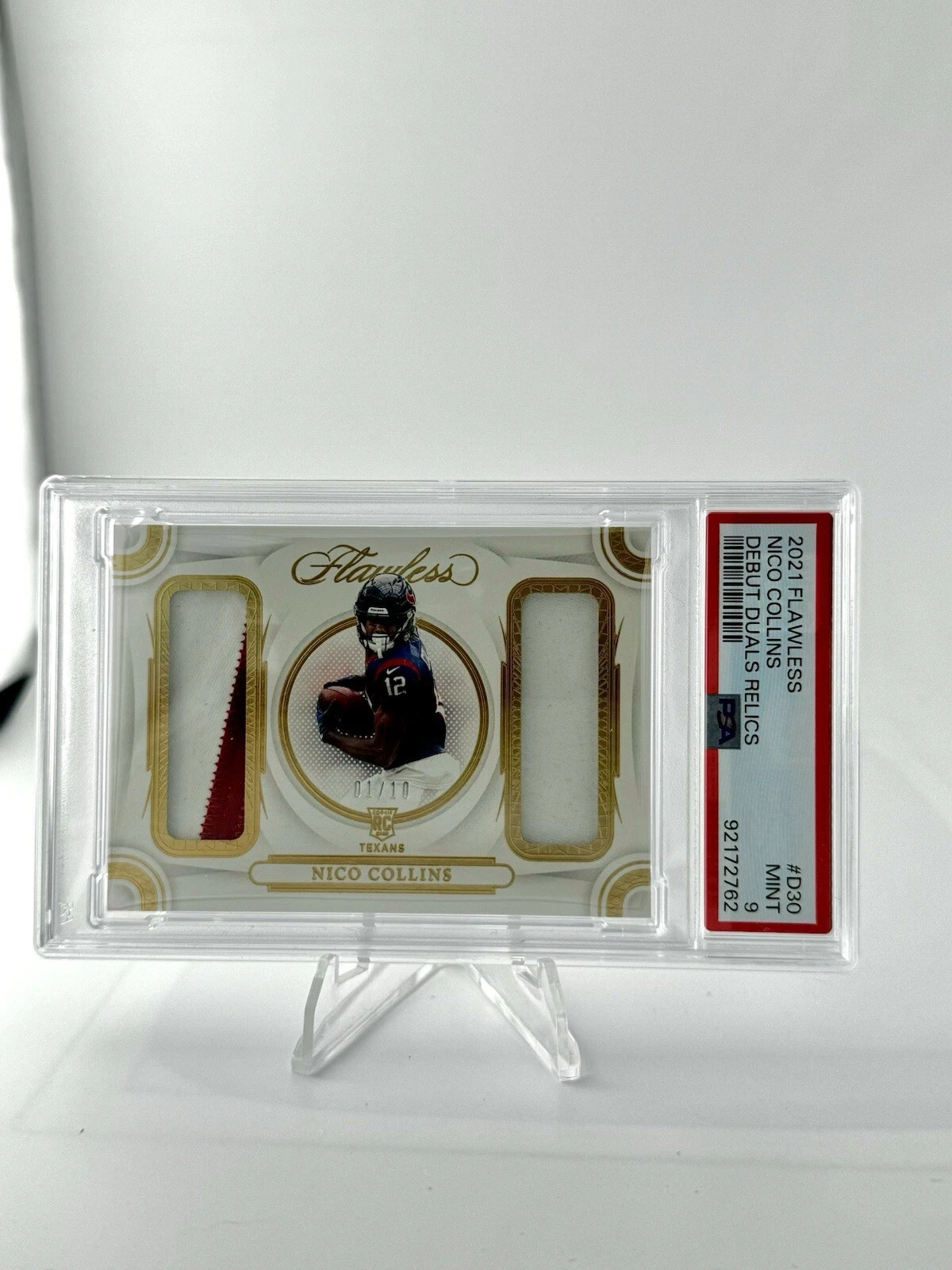 Nico Collins Panini Flawless Debut Duals Relics #D30 Base