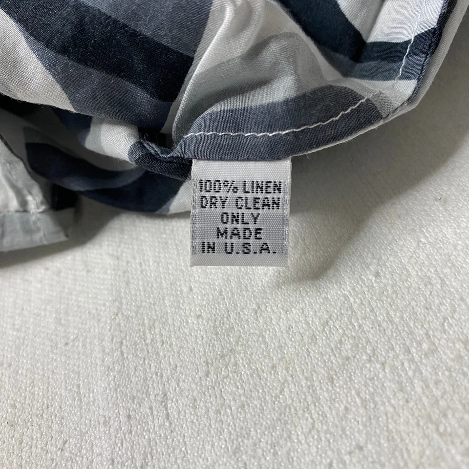 Camiseta sin mangas Jules Reid para mujer talla 2 gris blanco geométrica sin mangas con volantes de lino Foto 4 de 4