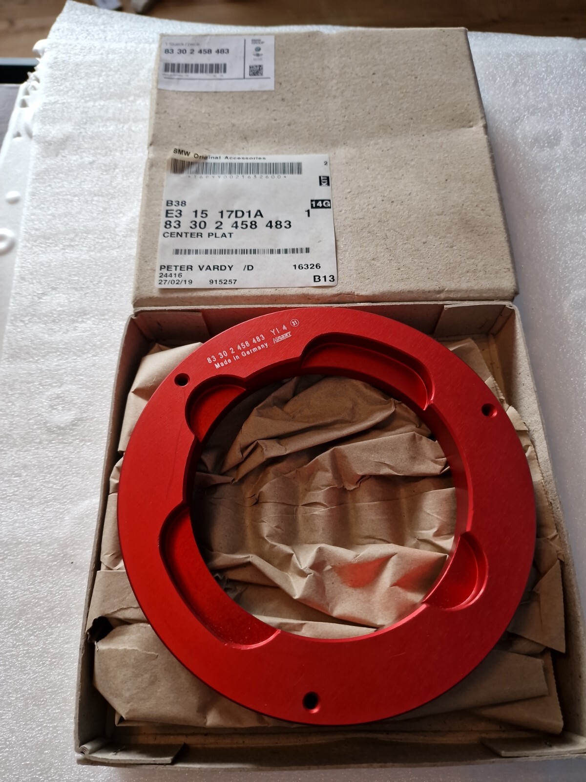 Genuine BMW Center Plate 83302458483 for sale online | eBay