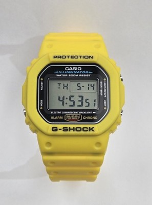 Authentic Casio G Shock Watch DW5600E w Yellow Bezel & band Authentic Casio Part