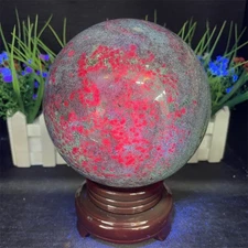 10LB 4.8" Natutral Ruby In Zoisite Ball Sphere Mineral Crystal Quartz Healing