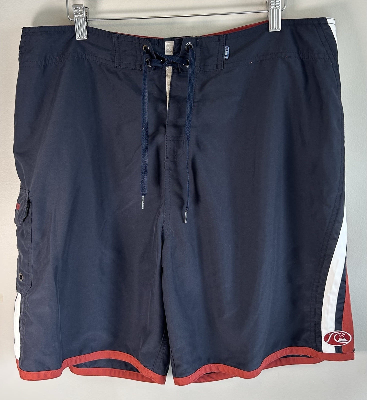 Vintage Quiksilver Edition Men’s Board Shorts Size 36 Navy Logo Y2K Surf RARE