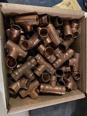 50 x 15 mm Kupfer gleich T-Stück Endvorschub Sanitär Fittinge