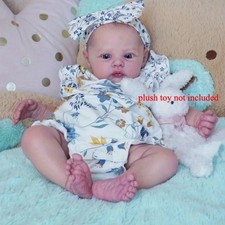 BZDOLL 48cm Meadow Reborn Doll, 3D Skin Visible Veins Vinyl Limbs, Cloth Body
