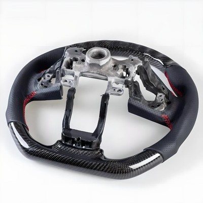 Fit For 2017-2022 Honda CR-V 5th Carbon Fiber Flat Bottom Leather Steering Wheel