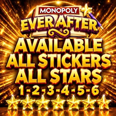 EVER_AFTER_MONO_POLY_MO_-GO_1_2_3_4_5_6_STARS_STICKERS  INSTANT DELIVERY !