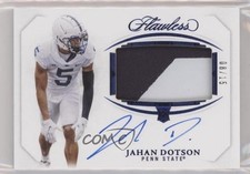 2022 Panini Flawless Collegiate Sapphire 8/15 Jahan Dotson #129 Patch Auto 0c6