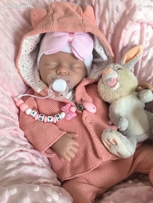 Reborn Baby Mädchen Voll Silikon 