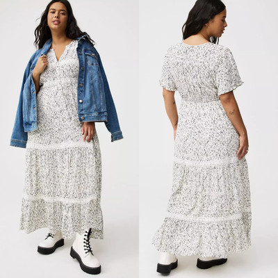 NWT Torrid 2 Flutter Sleeve Maxi Dress 2X 18 20