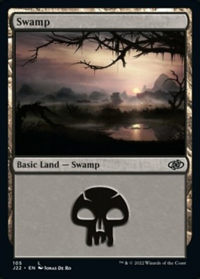 Swamp (105) Light Play, English Magic the Gathering MTG Jumpstart 2022