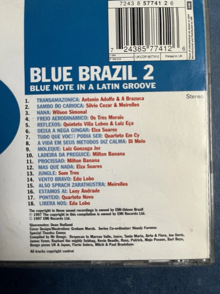 BLUE NOTE IN A LATIN GROOVE BRAZIL 2 Used 18 Track Compilation Cd 60s 70s Jazz - Image 2 of 3