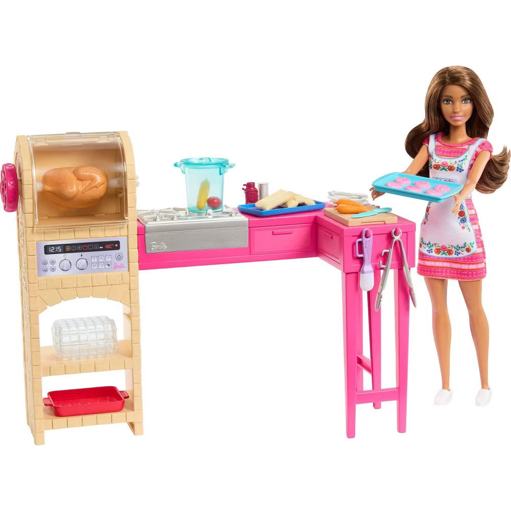 Barbie and Teresa Recipe for Friendship Doll and Kitchen Playset with 20+