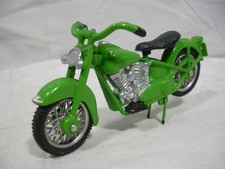MIGNON MODEL 1/24 '60 's DIE-CAST METAL MOTO BIKE HARLEY DAVIDSON 1200 CC VERDE