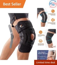 Adjustable Hinged Knee Brace Dual Side Hinges for ACL, PCL, MCL Injury Supp...