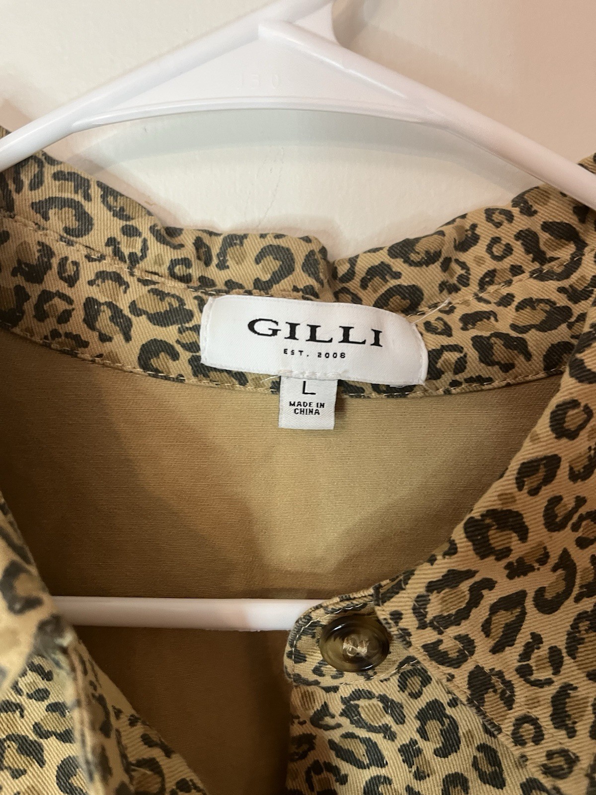 Gilli Leopard Print Button Front Shacket JacketWo… - image 5