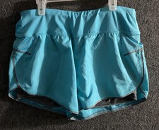 Danskin Now Running Shorts Womens Small Blue Dri More Lined Pocket Athletic Gym