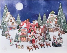 Department 56 Authentic Village Art The North Pole Lit Canvas