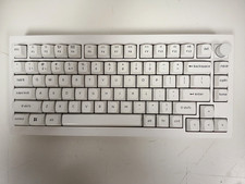 Keychron V1 Max Wired 75 RGB Mechanical Keyboard With Banana Switches, White