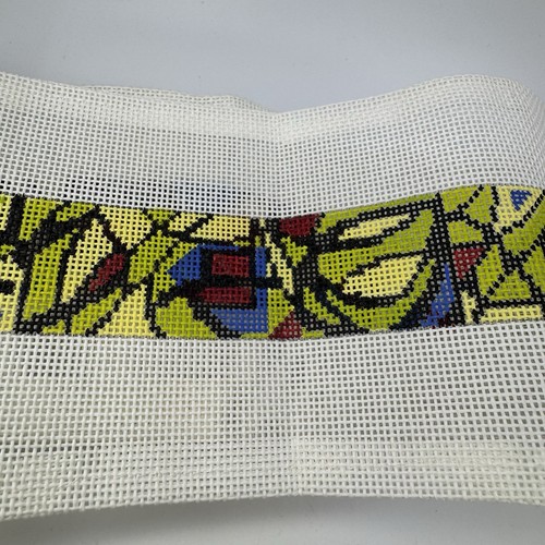 Handpainted Needlepoint Canvas Patty Paints B005 Colorful Abstract Started READ - Picture 9 of 9