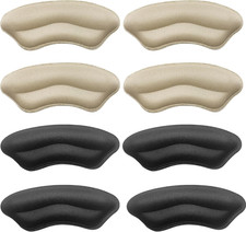 4 Pairs Heel Cushion Pads, Shoe Heel Inserts Grips for Men & Women