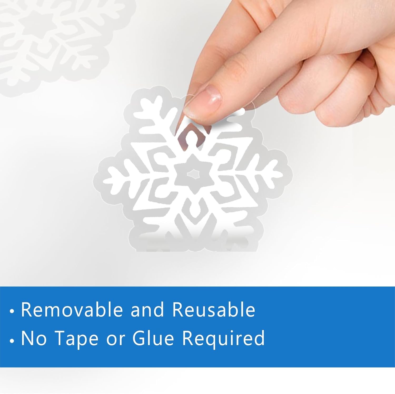 Mfault Winter Forest Animals Window Clings, Snowy Woodland Pine Tree 