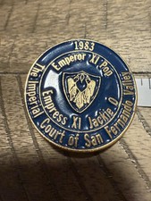 1983 Imperial Court San Fernando Valley Emperor Empress Drag LGBTQ Enamel Pin