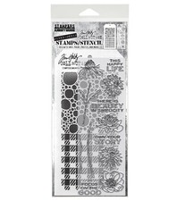 Tim Holtz Mixed-Media Stamps Stencil-Set 24 - 5A002XXV-1GYSV