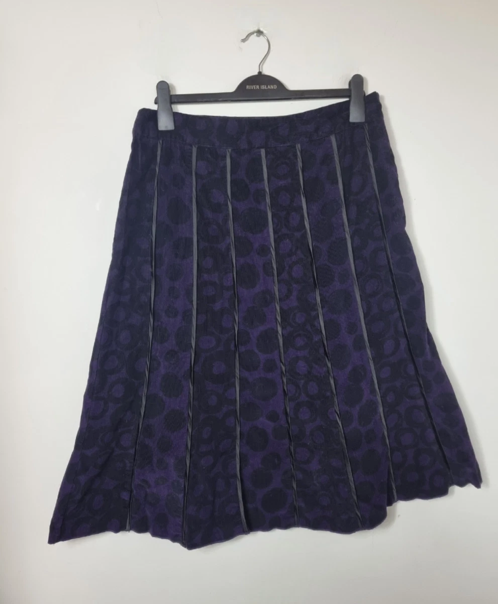 M&Co Berry Purple Cord A-Line Skirt | M&Co