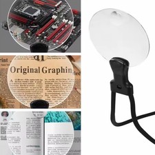 Multifunctional Hands-Free Magnifier Adjustable Any Angle Neck Magnifying Glass