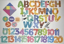 Magnetic Letters  Numbers Large Refrigerator White Board Magnets - 59 Piece