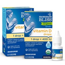 Organic Baby Vitamin D Drops 0.11 Fl Oz Pack Mommys Bliss Infant Promote Healthy