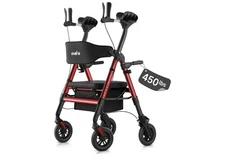 2025 StrollAid 2 In 1 Rollator Walker Transport Chair Heavy Duty 450 Lbs ..
