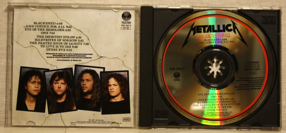 Metallica - ...And Justice For All (CD 1988) FREE POSTAGE - image 3 of 4