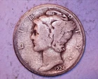 1924-D Mercury Head Silver Dime  **217-6