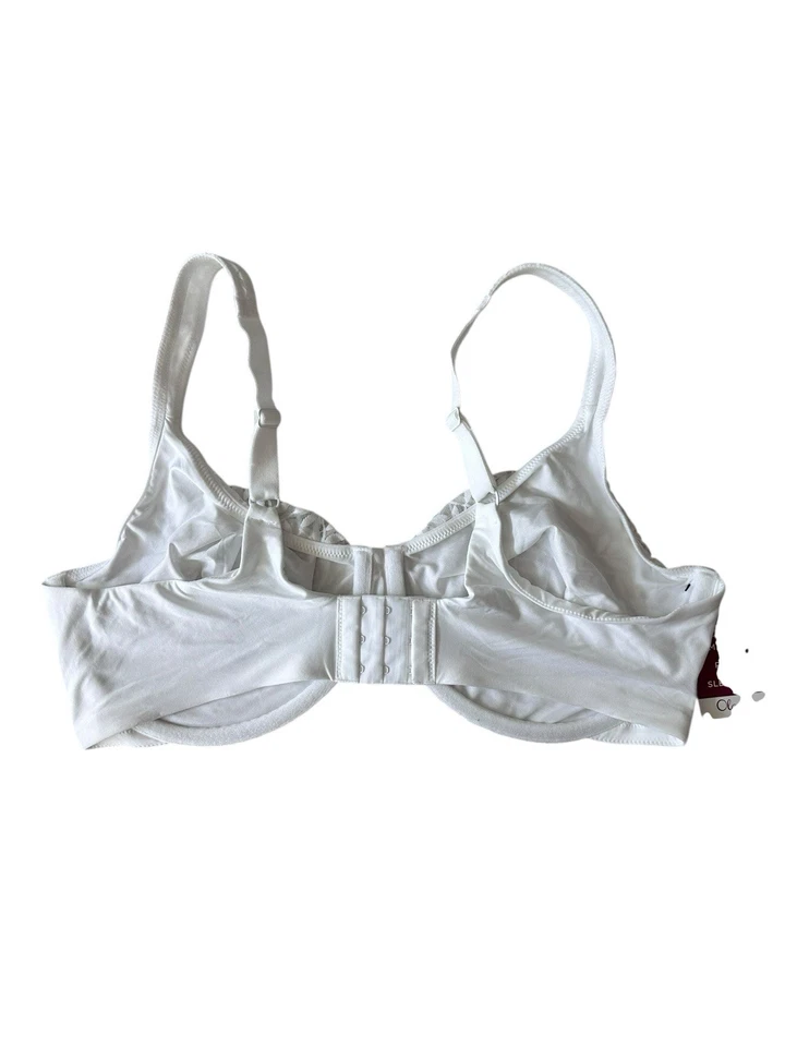 OLGA By WARNER'S Sheer Leaves Lace Full-Coverage Minimizer White Bra 42DD 35519 - Image 4 of 4