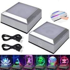 Stylish LED Light Base for Crystal Glass Art Multi color Lighting Stand