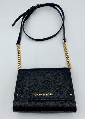 Michael Kors Hayes Crossbody Bag | Black Pebbled Leather  display picture 1